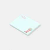 Hinweise zu Regenbooten und Blume Post-it Klebezettel (angewinkelt)