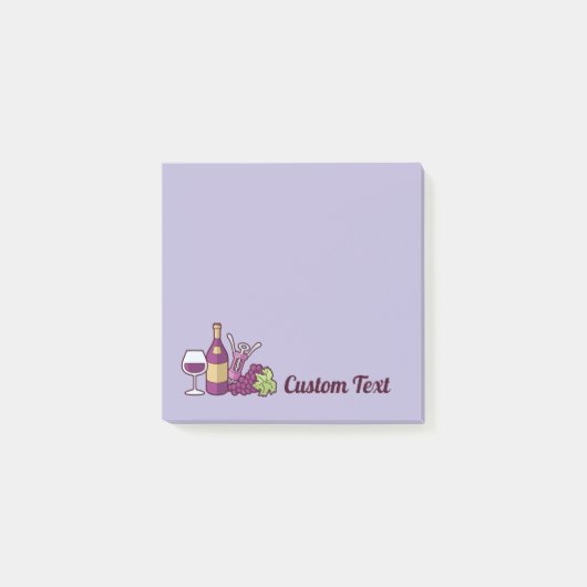 Hinweise zu Rotem Wein Post-it Klebezettel (Vorderseite)