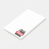Hinweise zu verbotenen Büchern lesen Post-it Klebezettel (angewinkelt)