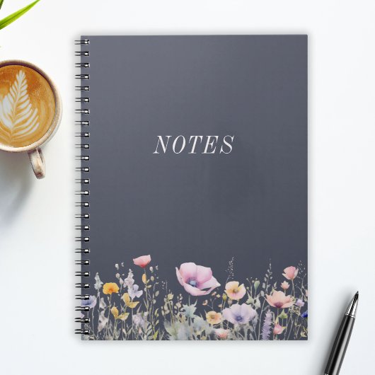 Hinweise zu Wildblumen für die Aquarellfläche Notizblock