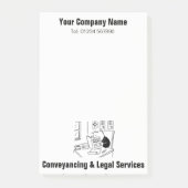 Hinweise zum Cartoon Conveyering Services Post-it Klebezettel (Vorderseite)