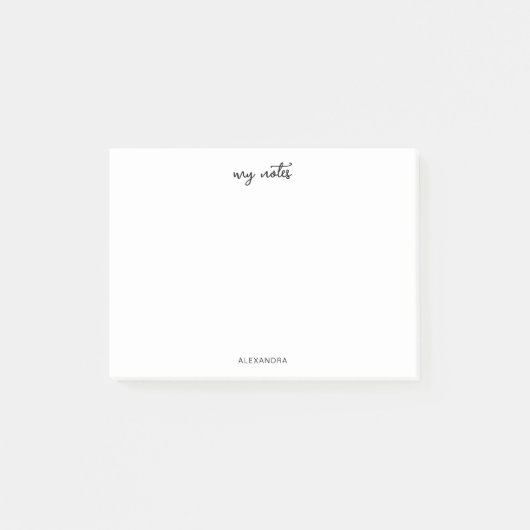 Hinweise zum einfachen Skriptnamen Post Post-it Klebezettel (Vorderseite)