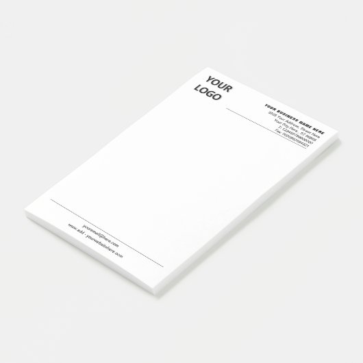 Hinweise zum Firmenlogo Post-it Klebezettel (angewinkelt)