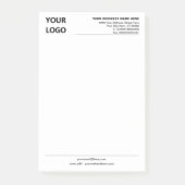 Hinweise zum Firmenlogo Post-it Klebezettel (Vorderseite)