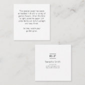 Hinweise zum Geschenk-Tag Quadratische Visitenkarte (Vorne/Hinten)