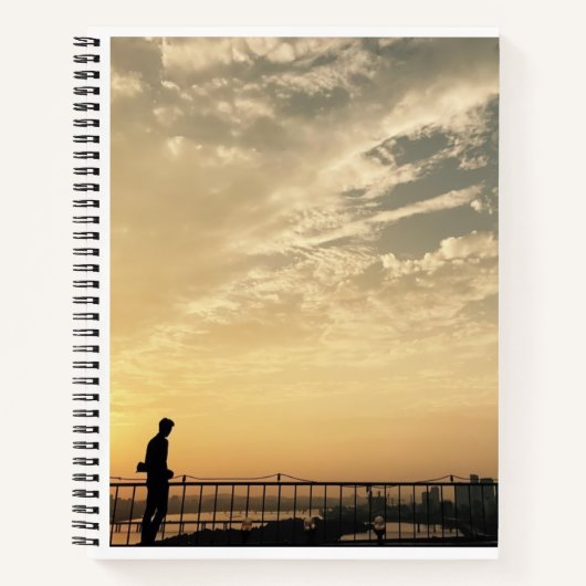 Hinweise zum Hintergrund bei Sonnenuntergang Notizblock (Vorderseite)