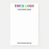 Hinweise zum Logo-Aufkleber für personalisierte be Post-it Klebezettel (Vorderseite)