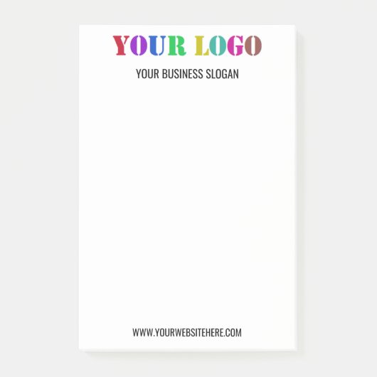 Hinweise zum Logo-Aufkleber für personalisierte be Post-it Klebezettel (Vorderseite)