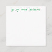 Hinweise zum Mittagessen für grüne Zigarren Begleitkarte (Rückseite)