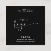 Hinweise zum Umgang mit dem Tumbler Minimalistisch Quadratische Visitenkarte (Rückseite)