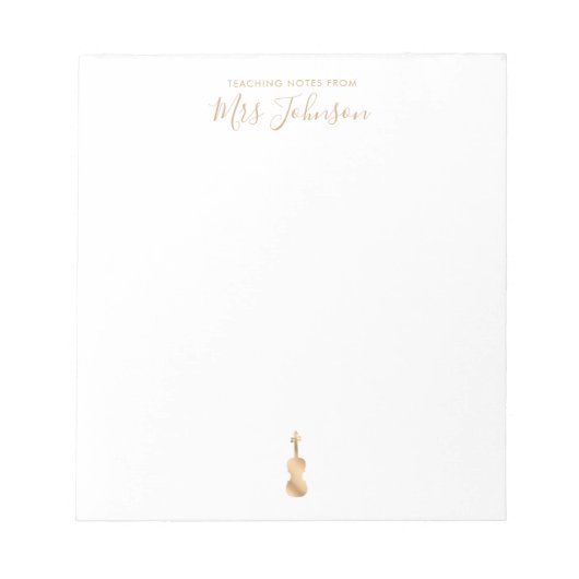 Hinweise zum Unterrichten von Violinlehrern Notizblock (Vorderseite)