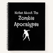 Hinweise zum Zombie Apokalypse Horror Notebook Notizblock (Vorderseite)