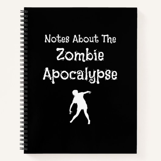 Hinweise zum Zombie Apokalypse Horror Notebook Notizblock (Vorderseite)