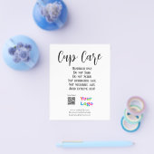 Hinweise zur Betreuung des Pokals fügen Firmenname Flyer (Einzeln)