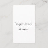 Hinweise zur Betreuung des Pokals fügen Firmenname Visitenkarte (Rückseite)