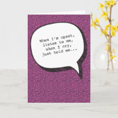 Hinweise zur Beziehung Funny Greeting Card Karte (Gelbe Blume)