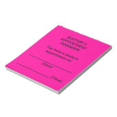 Hinweise zur Erinnerung des Arztes (hellrosa) Notizblock (Rotiert)