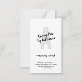 Hinweise zur Handhabung von Epoxy Pen Mitteilungskarte (Rückseite)