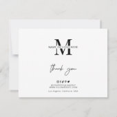 Hinweise zur Handhabung von Minimalistischen Logos Dankeskarte (Rückseite)