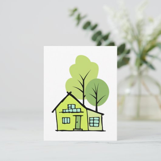 Hinweise zur Kundenempfehlung des niedlichen Hause Karte (Stehend Vorderseite)