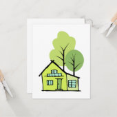 Hinweise zur Kundenempfehlung des niedlichen Hause Karte (Vorderseite/Rückseite Beispiel)