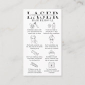 Hinweise zur Laserentfernung Minimalistisch Visitenkarte (Vorderseite)