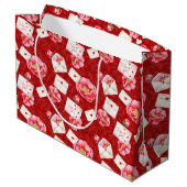 HINWEISE ZUR LIEBE DER BLUME UND WERTE VON PINK GROßE GESCHENKTÜTE (Rückseite Schrägansicht)