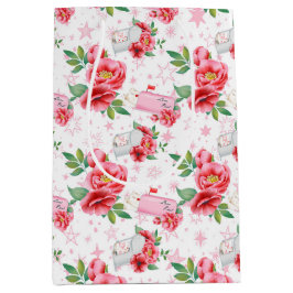 HINWEISE ZUR LIEBE DER BLUME UND WERTE VON PINK MITTLERE GESCHENKTÜTE