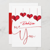 Hinweise zur Liebe: Personalisierter Valentinstag Einladung (Vorne/Hinten)