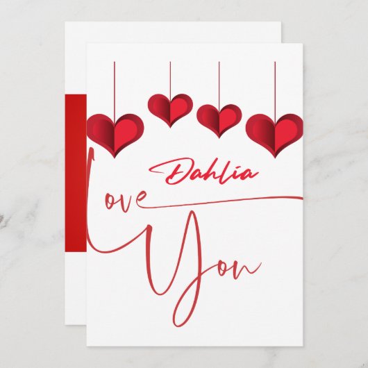 Hinweise zur Liebe: Personalisierter Valentinstag Einladung (Vorne/Hinten)