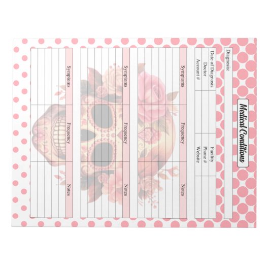 Hinweise zur niedlichen Zuckerkrankheit Notizblock (Vorderseite)