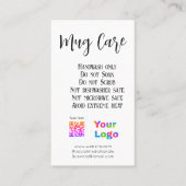 Hinweise zur Pflege von Tasse fügen Firmennamen hi Visitenkarte (Vorderseite)