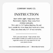 Hinweise zur Produktsicherheit Quadratischer Aufkleber (Vorderseite)