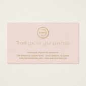 Hinweise zur Schmuckkarte mit Logo blau (Rückseite)