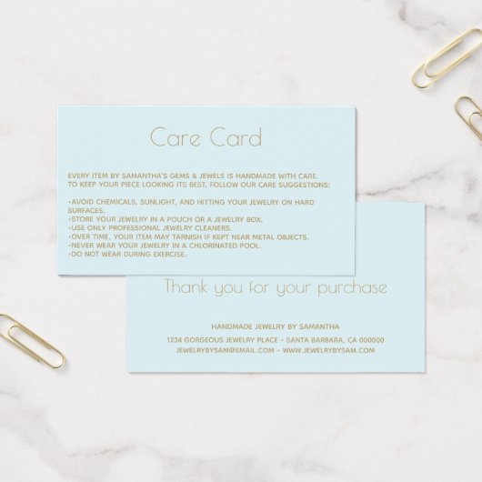 Hinweise zur Schmuckkarte mit Logo blau (Büro)