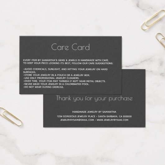 Hinweise zur Schmuckkarte mit Logo Grau (Büro)
