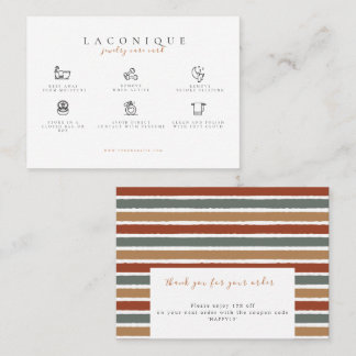 Hinweise zur Schmuckpflege | ABSTRAKT | Pastell Visitenkarte