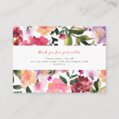  Hinweise zur Schmuckpflege | Aquarellfarbene Blum Visitenkarte (Rückseite)