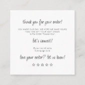 Hinweise zur Schmuckpflege - Business dank Karte (Rückseite)