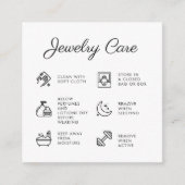 Hinweise zur Schmuckpflege - Business dank Karte (Vorderseite)