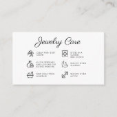 Hinweise zur Schmuckpflege - Business dank Karte (Vorderseite)