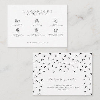 Hinweise zur Schmuckpflege | Earring Care | Doodl Visitenkarte