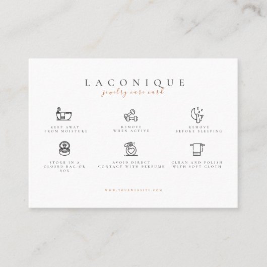  Hinweise zur Schmuckpflege | Earring Care Visitenkarte (Vorderseite)
