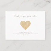 Hinweise zur Schmuckpflege | Goldenes Herz Visitenkarte (Rückseite)