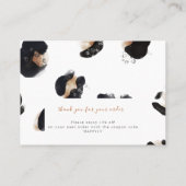 Hinweise zur Schmuckpflege | Leopard Visitenkarte (Rückseite)