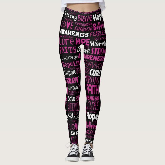 Hinweise zur Sensibilisierung...Brustkrebs Leggings (Vorderseite)