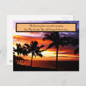 Hinweise zur Sonnenuntergang-Liebe Postkarte (Vorne/Hinten)