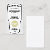 Hinweise zur Tumbler-Betreuung Hinzufügen der Logo Visitenkarte (Vorne/Hinten)