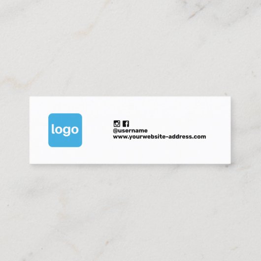 Hinweise zur Tumbler-Pflege Logo hinzufügen Mini Visitenkarte (Rückseite)