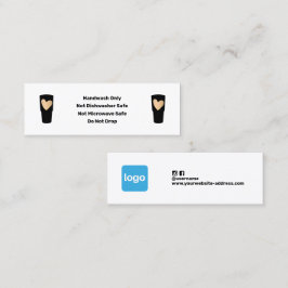 Hinweise zur Tumbler-Pflege Logo hinzufügen Mini Visitenkarte